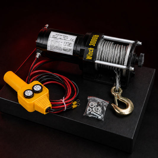 Tời Điện Ắc Quy 12V 3000LBS, Lực Kéo 1.360Kg, Cáp 8M – ảnh 2