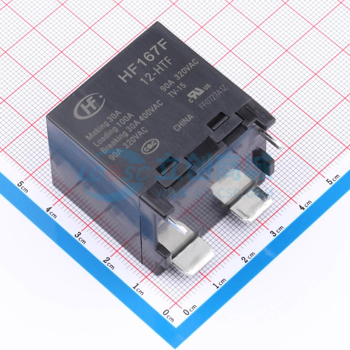 Rơ-le điện tử HF167F/12-HTF HF 12V THT,38x33mm - Techcore Việt Nam