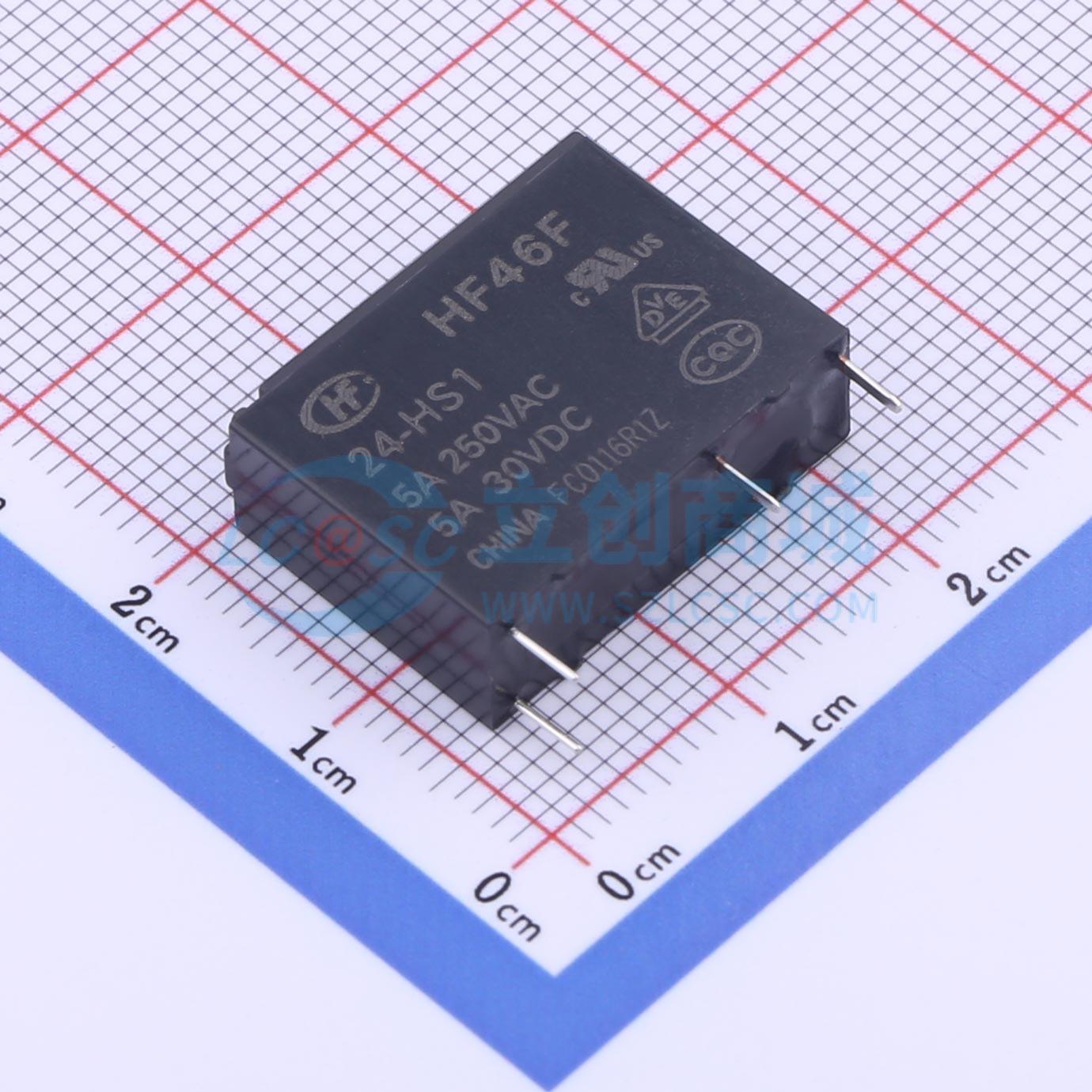 Relay Công Suất HF46F/24-HS1 HF Xuyên lỗ,20.5x7mm 24V - Techcore Việt Nam