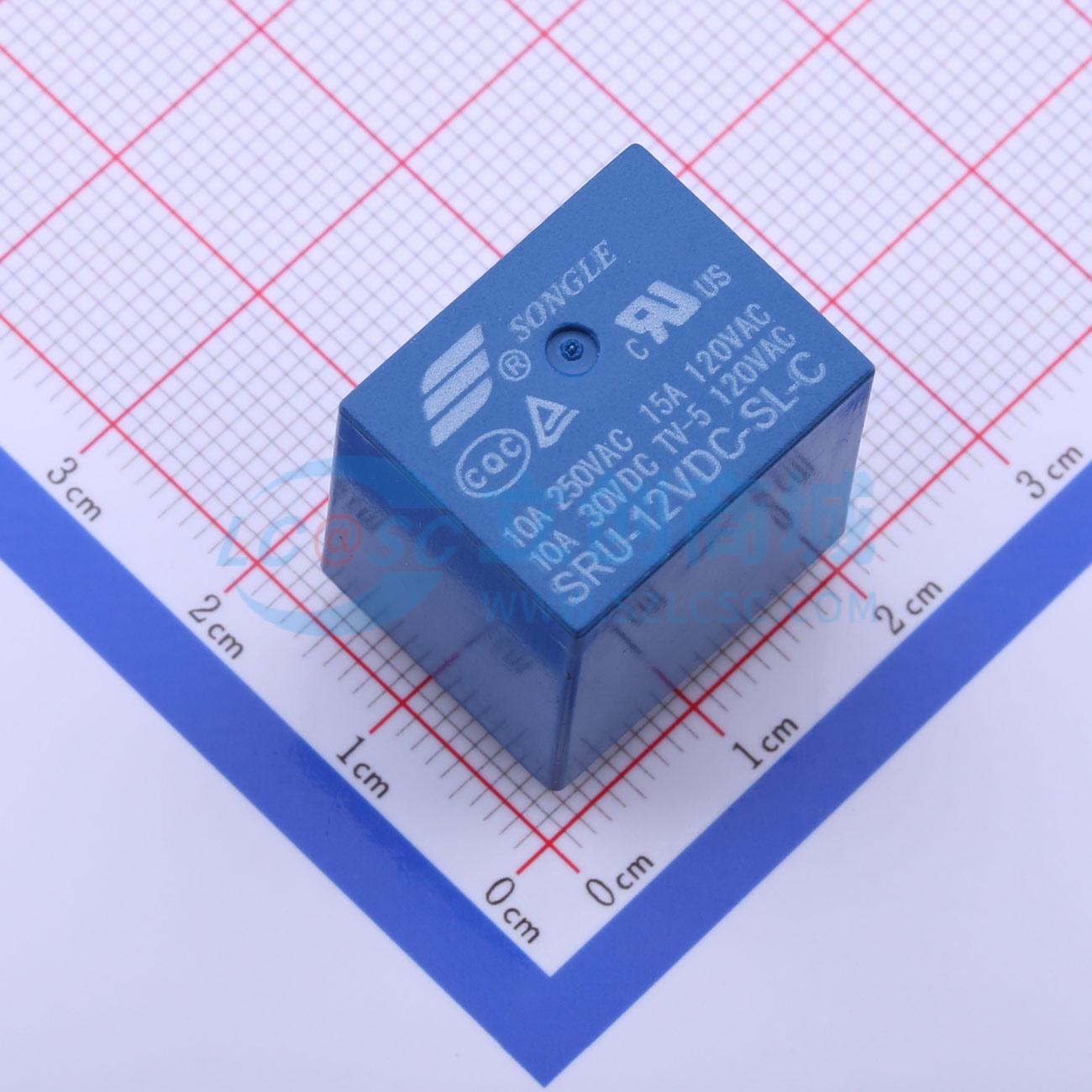 Rơ-le điện tử SRU-12VDC-SL-C SONGLE 12V THT,20.5x16.8mm - Techcore Việt Nam