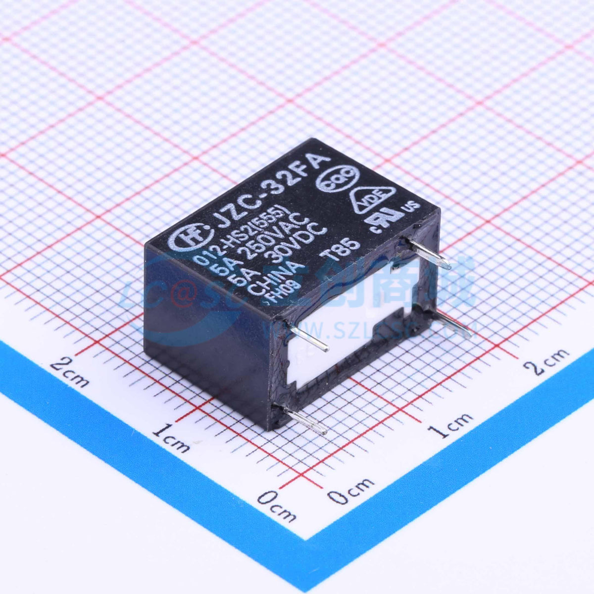 Rơ-le điện tử JZC-32FA-012-HS2(555) HF 12V THT,17.6x10.1mm - Techcore Việt Nam