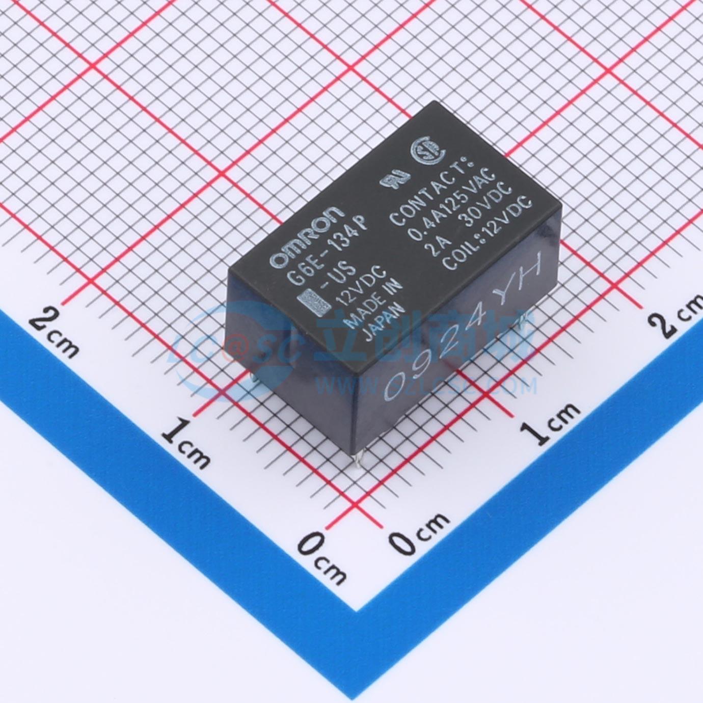 Rơ-le tín hiệu G6E-134P-US DC12 OMRON 12V THT,16x10mm - Techcore Việt Nam