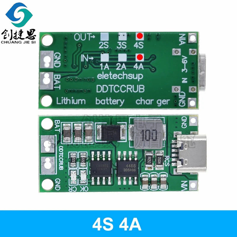 Module Sạc Pin LiPo 2S/3S/4S TypeC – Bộ Sạc Tăng Áp 1A/2A/4A