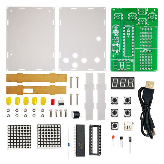 Kit Game Pixel Rắn Mồi & Tetris DIY – Bộ Hàn Mạch Vi Điều Khiển TJ-56-408
