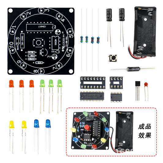 Kit Vòng Quay May Mắn Điện Tử DIY – Mạch Mô Phỏng Rút Thăm TJ-56-10