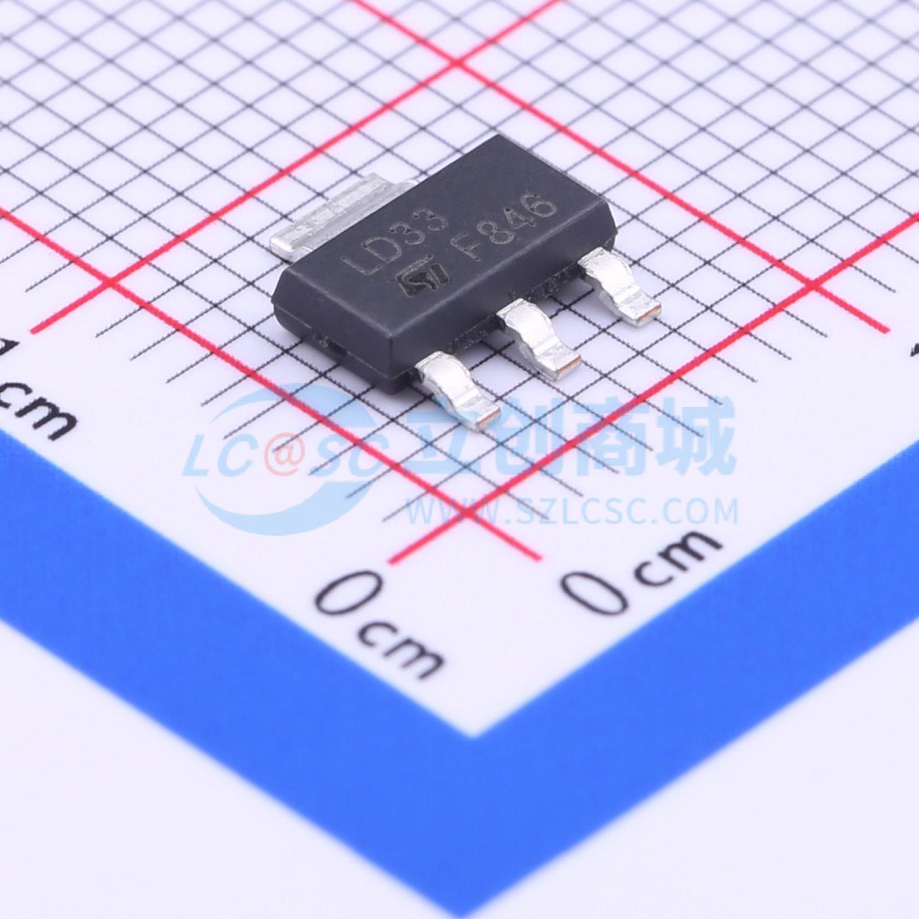 IC ổn áp tuyến tính LDO LD1117S33TR STMicroelectronics SOT-223 - Techcore Việt Nam