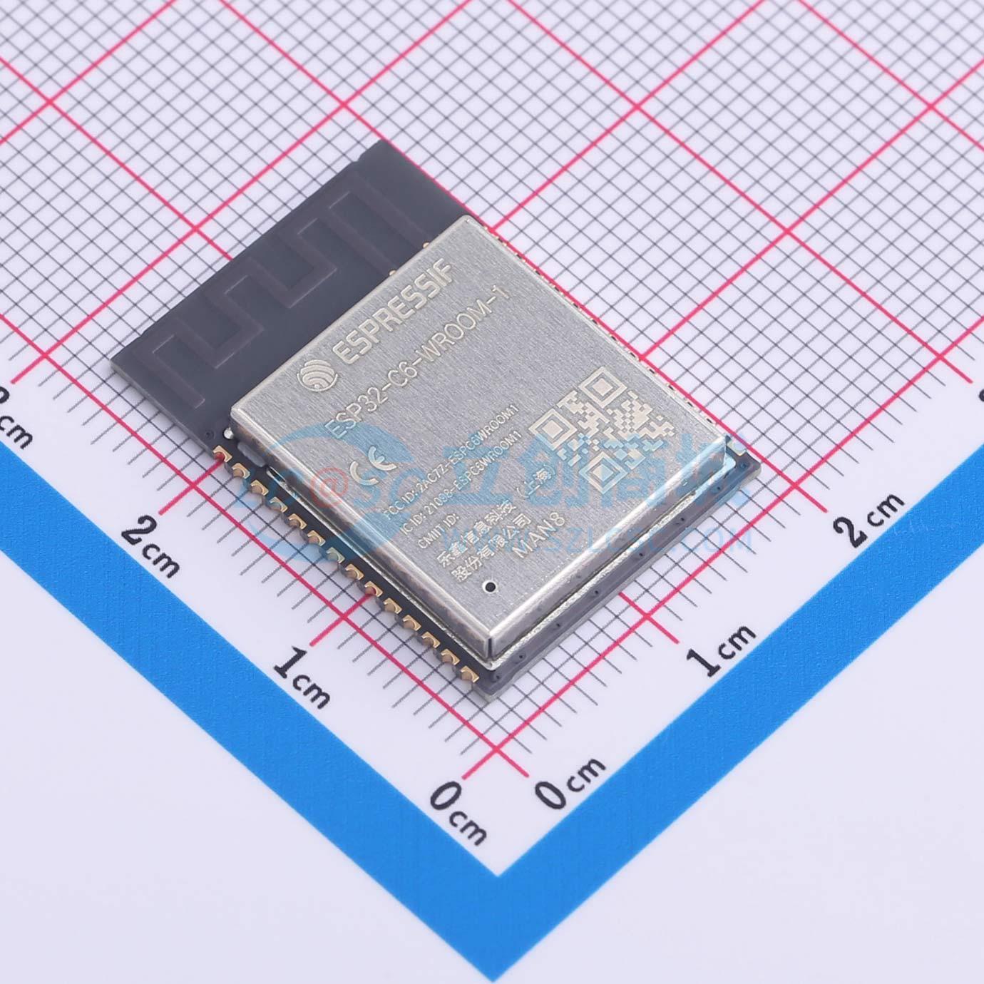 Module WiFi ESP32-C6-WROOM-1-N8 ESPRESSIF SMD 25.5x18mm 2.4GHz - Techcore Việt Nam