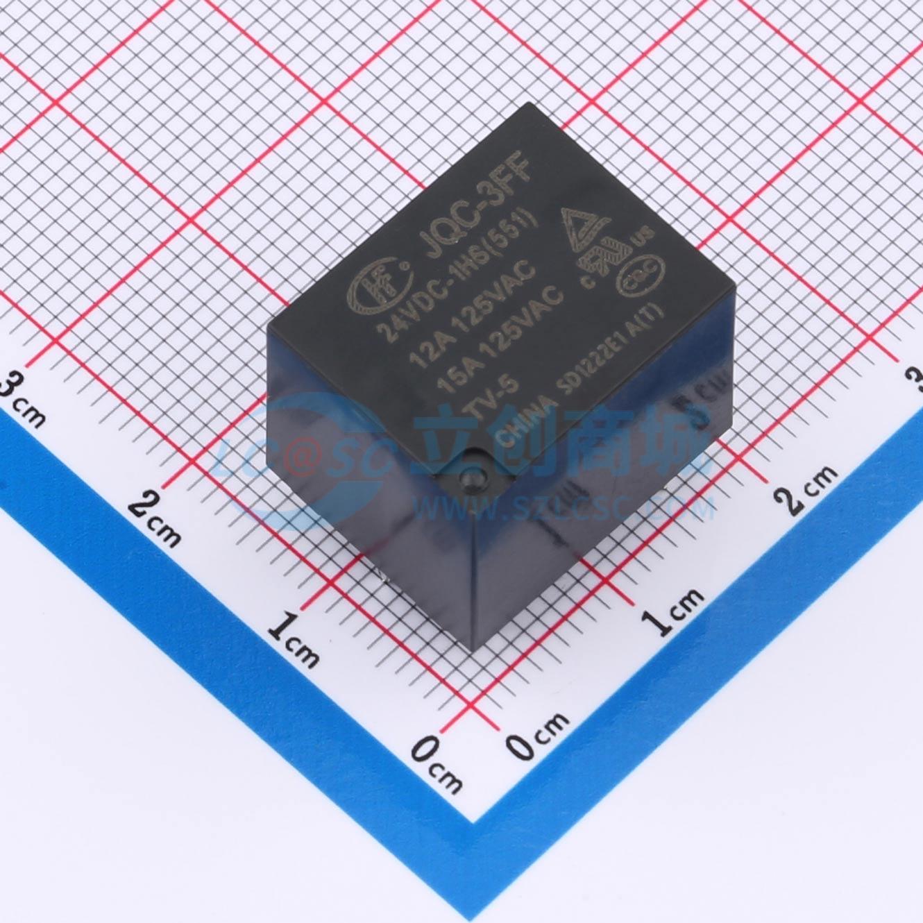 Rơ-le điện tử JQC-3FF/024-1HS(551) HF THT,19x15.5mm - Techcore Việt Nam