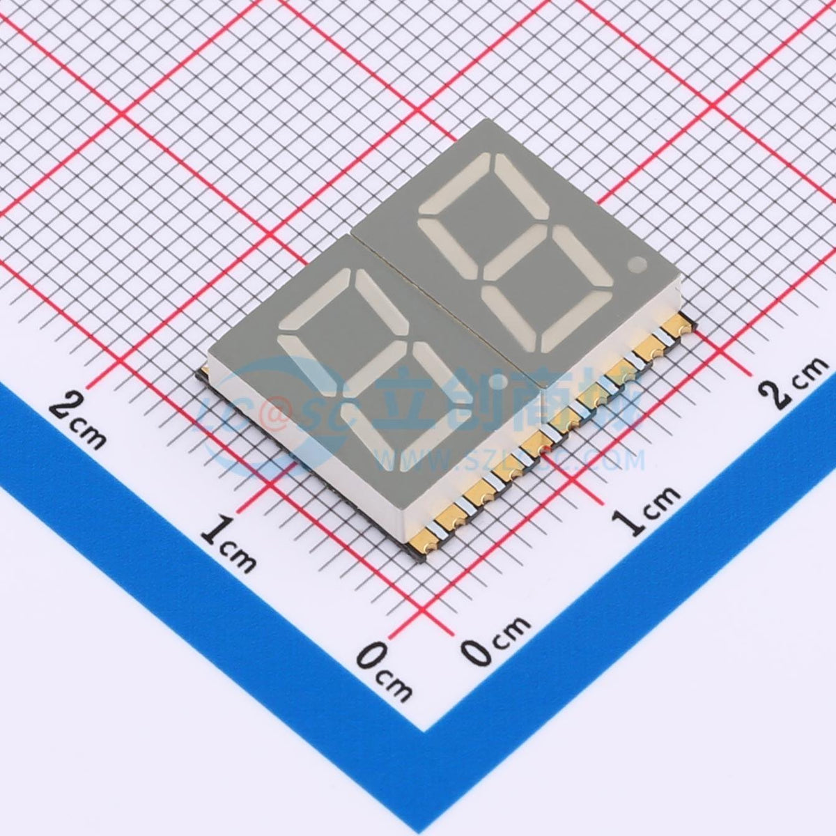 LED 7 đoạn GS4020CR-G Guangcai Display SMD,18.5x15mm Cathode chung - Techcore Việt Nam