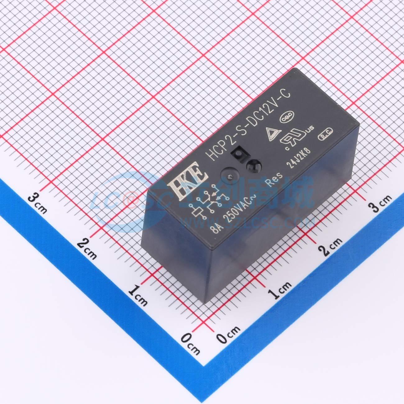 Rơ-le điện tử HCP2-S-DC12V-C HKE 12V DIP,29x12.6mm - Techcore Việt Nam