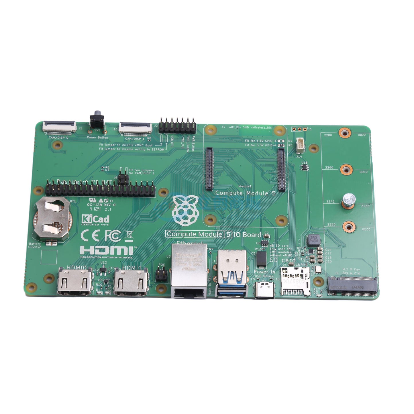 Bo mạch phát triển Raspberry Pi Compute Module 5 IO Board Raspberry Pi - Techcore Việt Nam