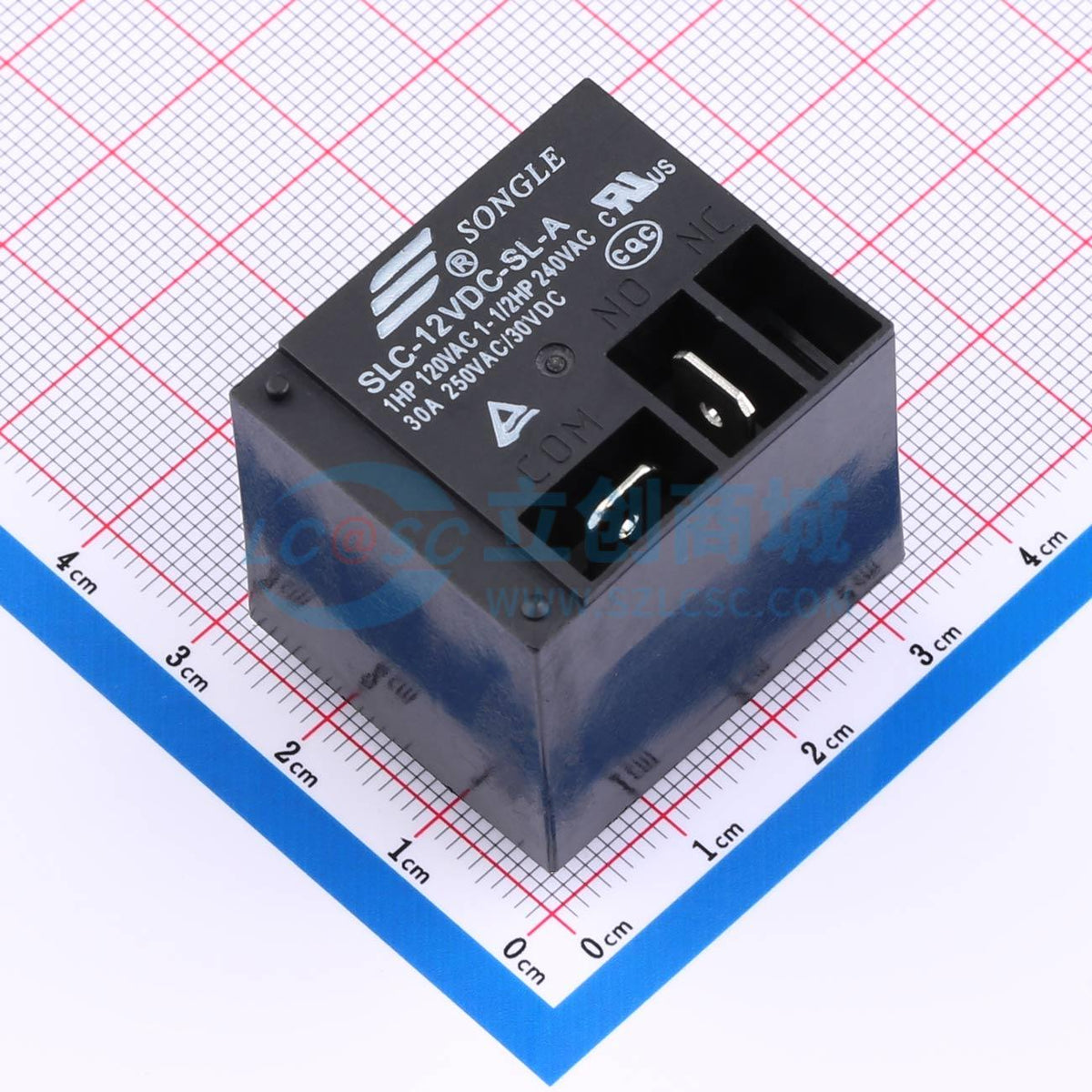 Rơ-le điện tử SLC-12VDC-SL-A Màu đen SONGLE 12V THT,32.2x27.6mm - Techcore Việt Nam