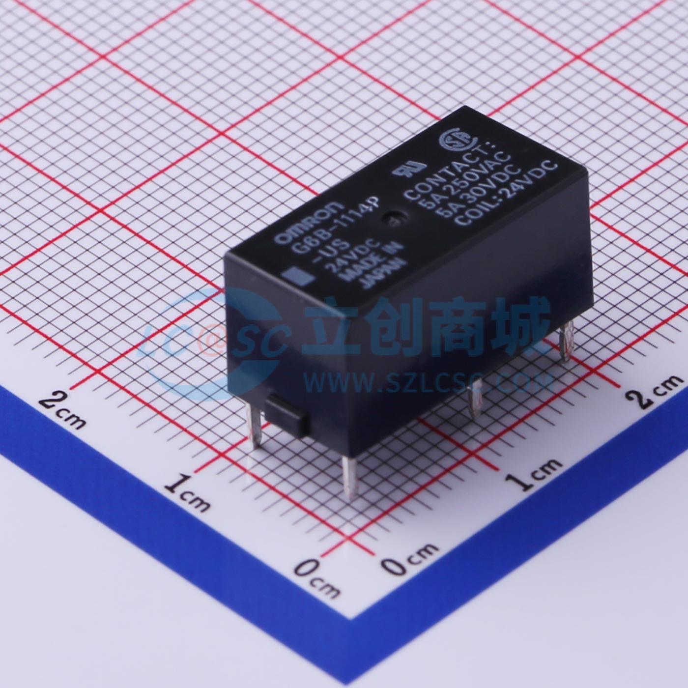 Rơ-le điện tử G6B-1114P-US-DC24 OMRON THT,19.9x9.8mm - Techcore Việt Nam