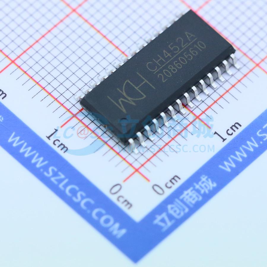 IC điều khiển LED 7 đoạn CH452A WCH SOIC-28-300mil 1V - Techcore Việt Nam