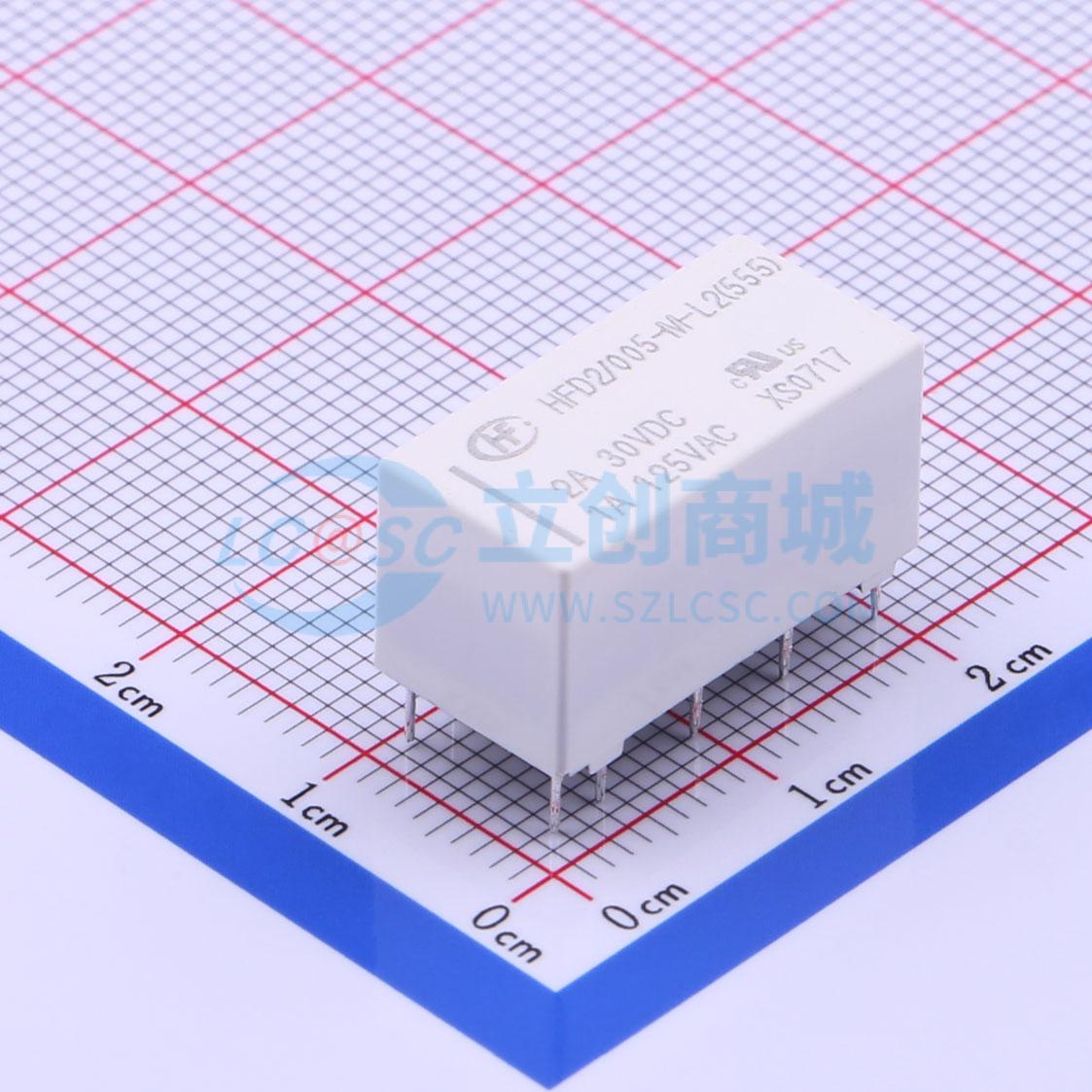 Rơ-le điện tử HFD2/005-M-L2 HF DIP,20.2x10.2mm - Techcore Việt Nam