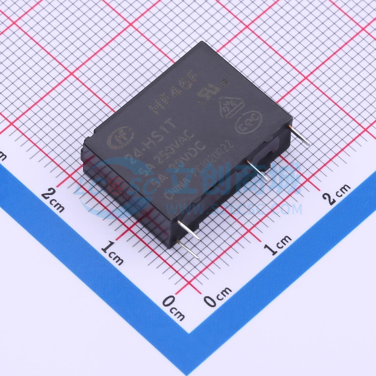 Rơ-le điện tử HF46F/24-HS1T HF THT,20.5x7mm - Techcore Việt Nam