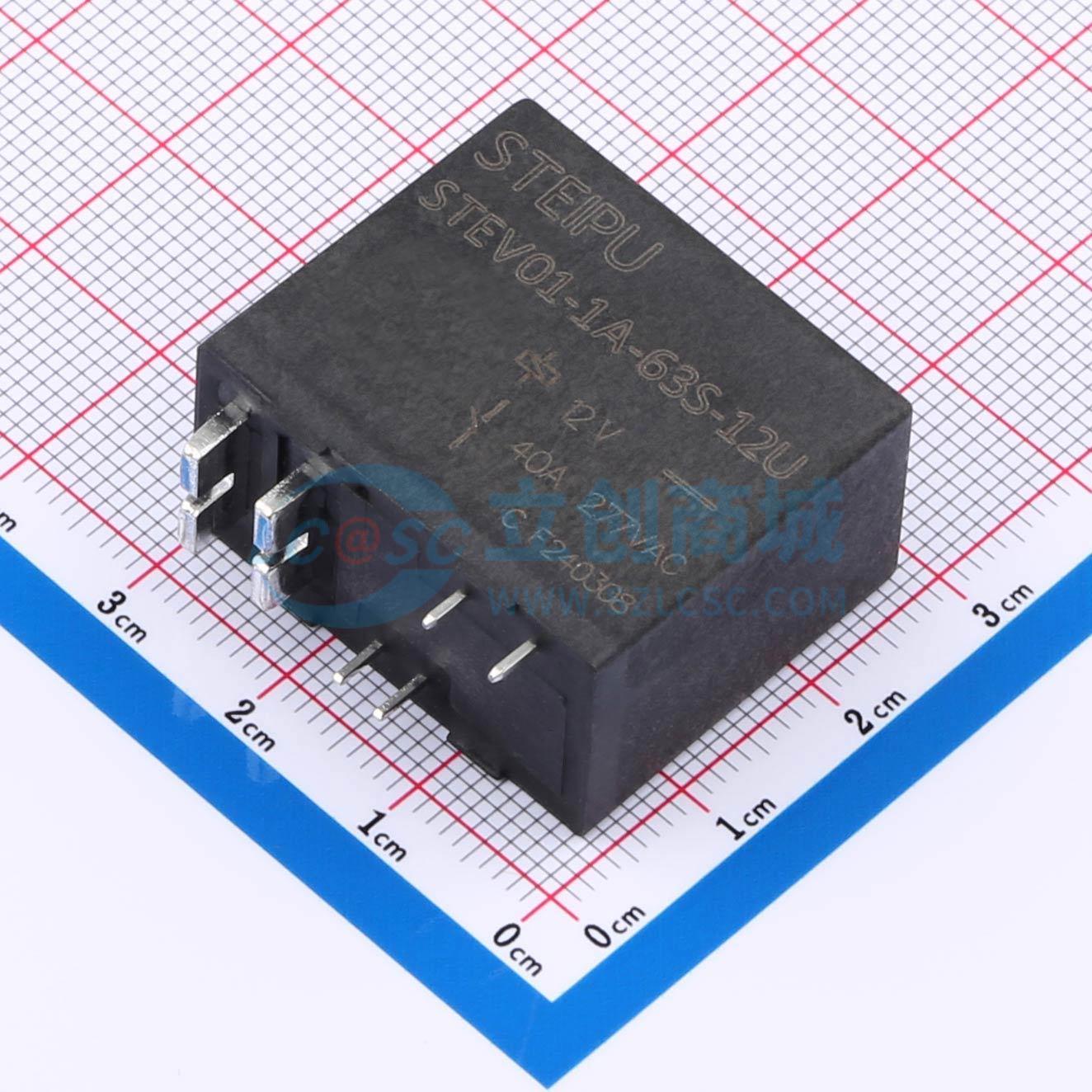Rơ-le chốt từ STEV01-1A-63S-12U,001 STEIPU THT,30x16mm - Techcore Việt Nam