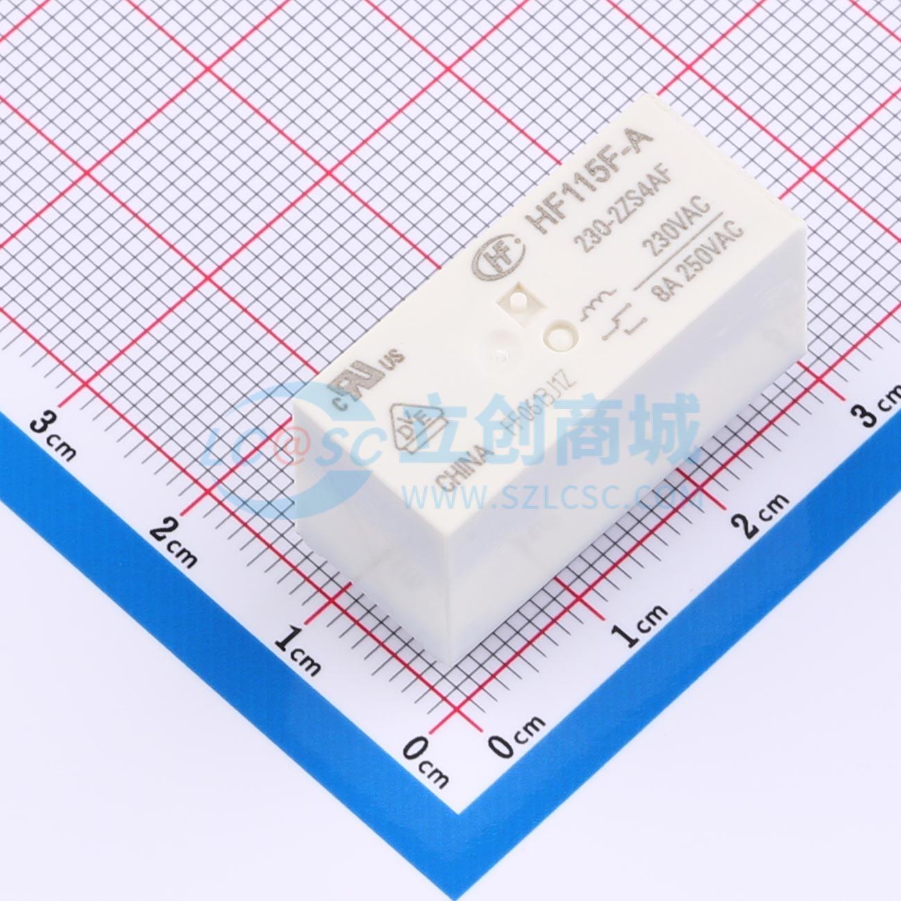 Rơ-le công suất HF115F-A/230-2ZS4AF HF 230V DIP,29x12.7mm - Techcore Việt Nam