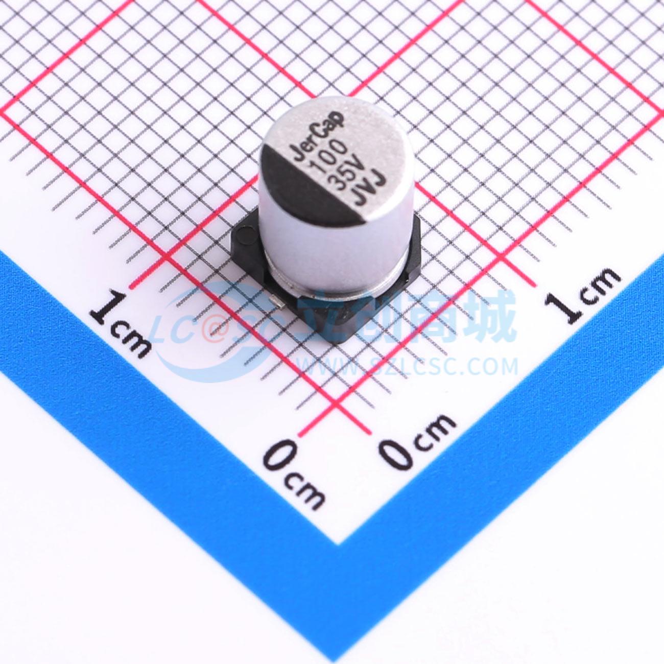 Linh kiện điện tử JVJ35V100M6x8 JIERR SMD,D6.3xL7.7mm - Techcore Việt Nam