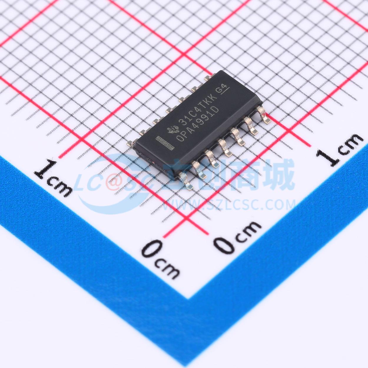 IC Khuếch Đại Thuật Toán OPA4991IDR Texas Instruments SOIC-14 4 kênh Rail-to-Rail 40 V 4.5 MHz - Techcore Việt Nam
