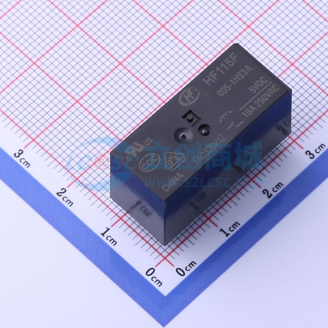 Rơ-le công suất HF115F/005-1HS3A HF 5V DIP,29x12.7mm - Techcore Việt Nam