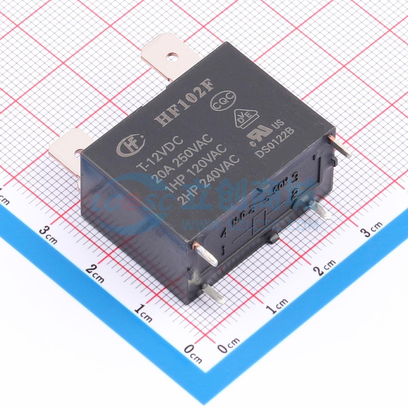 Rơ-le điện tử HF102F/T-12VDC HF 12V THT,16x30.5mm - Techcore Việt Nam