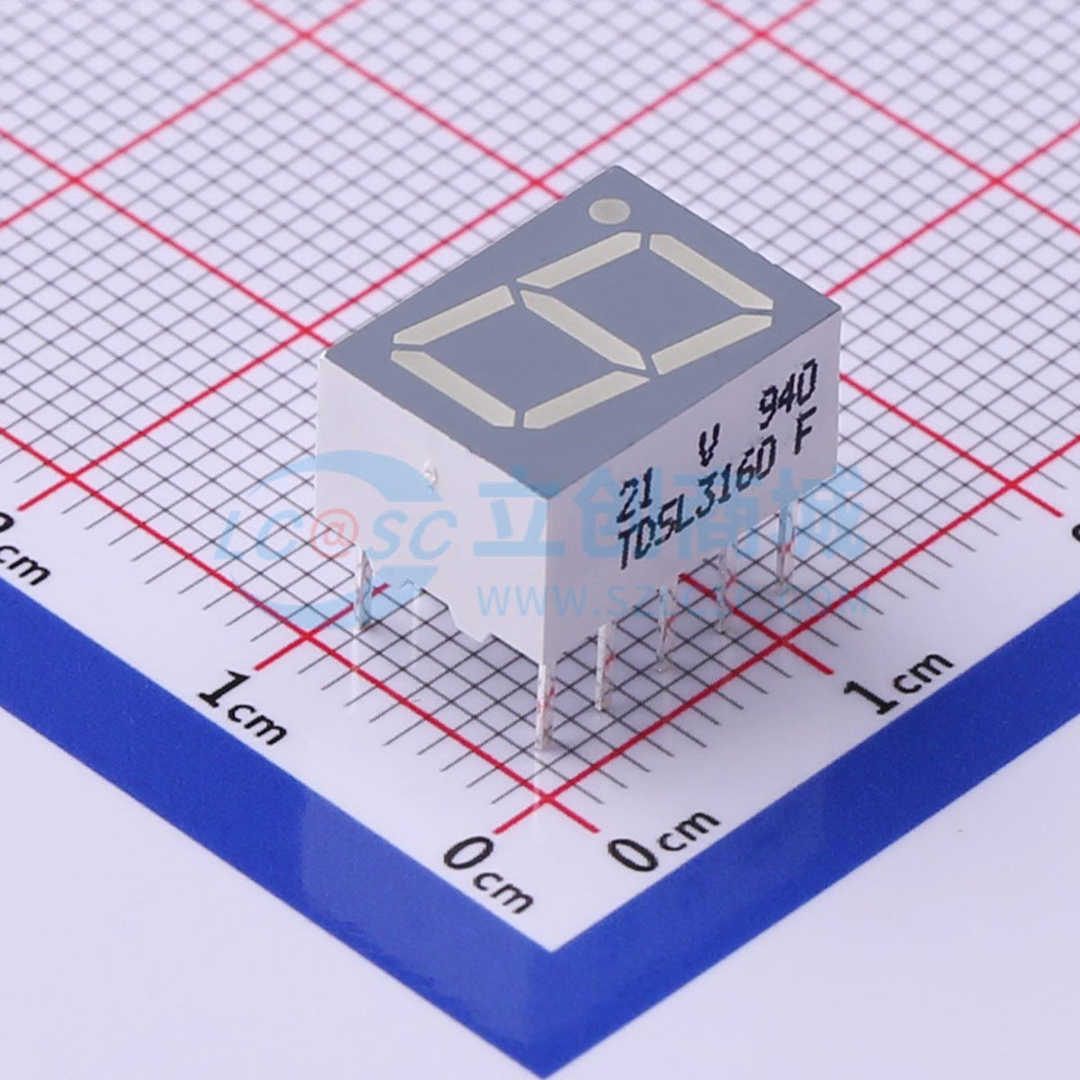 LED 7 đoạn TDSL3160 Vishay DIP-7 Cathode chung - Techcore Việt Nam