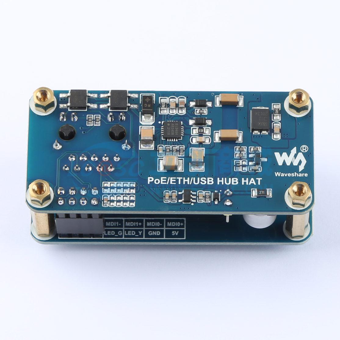 Bo mạch phát triển và công cụ phát triển PoE/ETH/USB HUB HAT Waveshare - Techcore Việt Nam