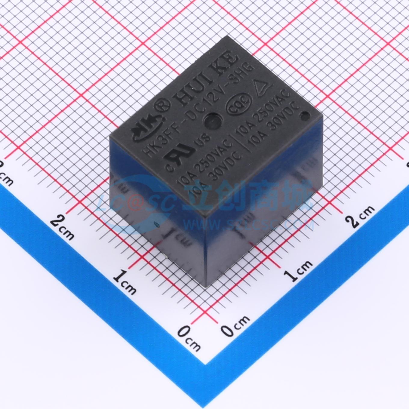 Rơ-le điện tử HK3FF-DC12V-SHG HUIKE 12V THT,19x15.5mm - Techcore Việt Nam