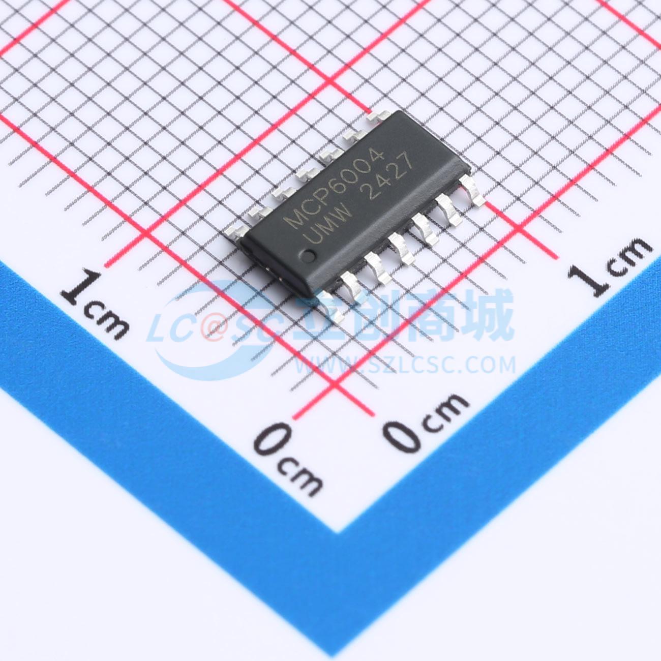 IC Khuếch Đại Thuật Toán MCP6004T-E/SL(UMW) SOP-14 4 kênh Rail-to-Rail 1 MHz - Techcore Việt Nam