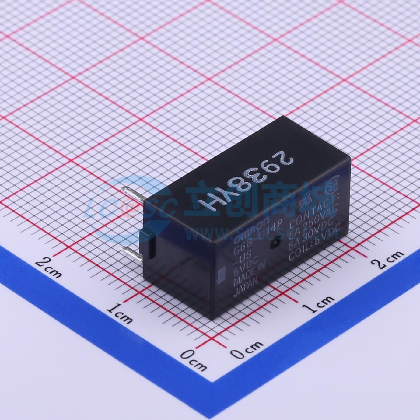 Rơ-le điện tử G6B-1114P-US DC5 OMRON 5V THT,19.9x9.8mm - Techcore Việt Nam