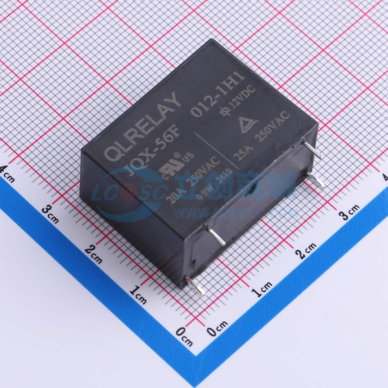 Rơ-le điện tử JQX-56F 012-1H1 QLRELAY 12V THT,30.4x15.9mm - Techcore Việt Nam