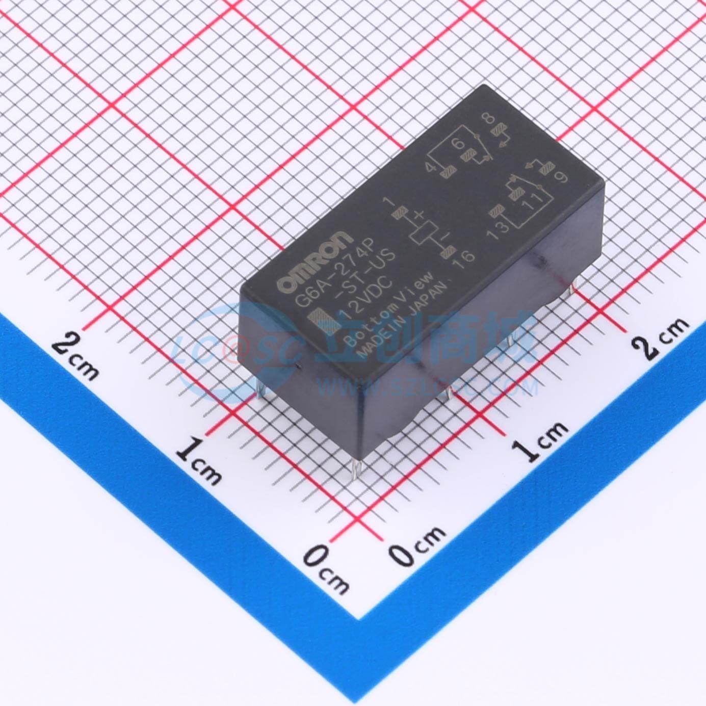 Rơ-le tín hiệu G6A-274P-ST-US-DC12 OMRON 12V DIP,20.2x10.1mm - Techcore Việt Nam