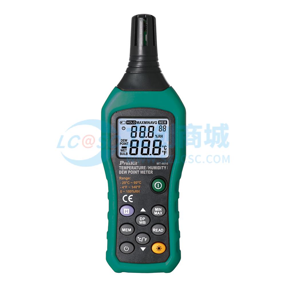 Máy đo nhiệt độ và độ ẩm MT-4616-C Pro'sKit Phù hợp đo kiểm và bảo trì kỹ thuật - Techcore Việt Nam