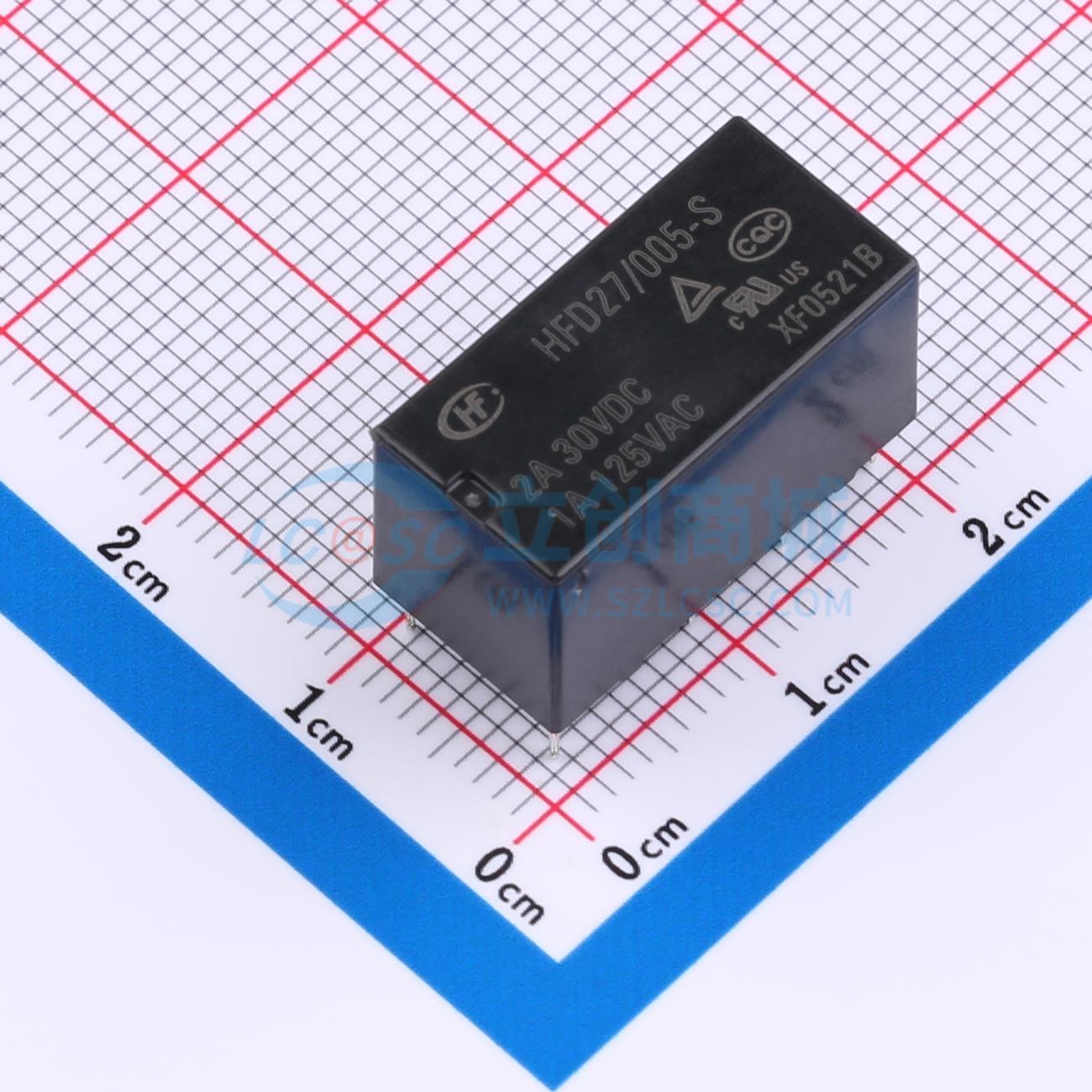 Rơ-le công suất HFD27/005-S HF DIP,20.2x10.2mm - Techcore Việt Nam