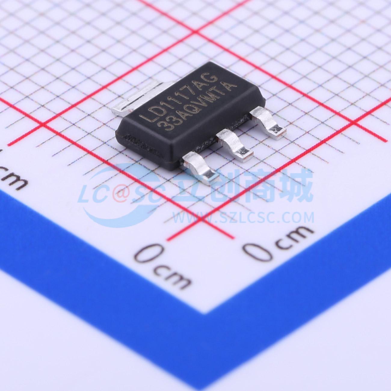 IC ổn áp tuyến tính LDO LD1117AG-33-AA3-A-R UTC SOT-223-4 - Techcore Việt Nam