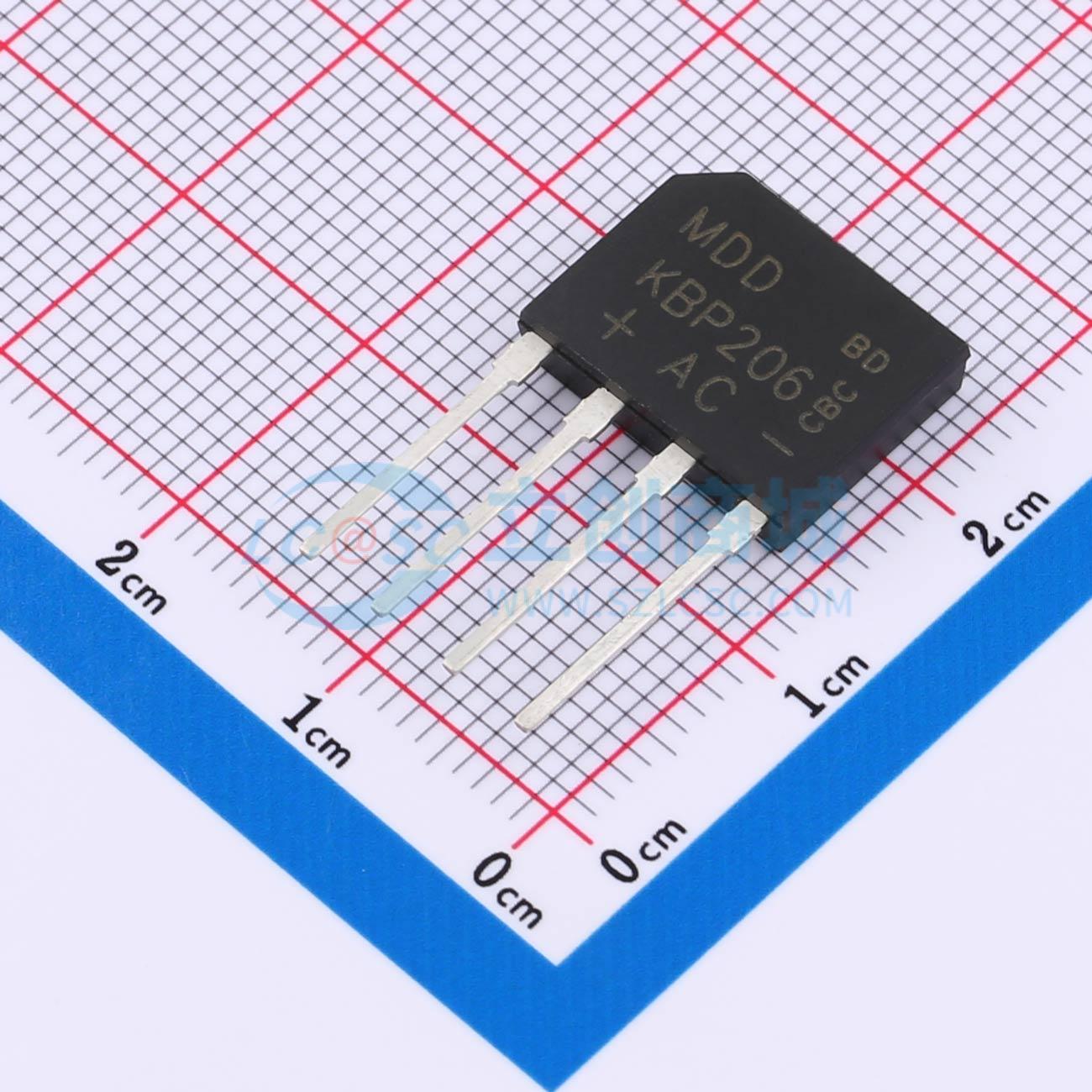 Cầu chỉnh lưu KBP206 MDD 1.1V@2A - Techcore Việt Nam