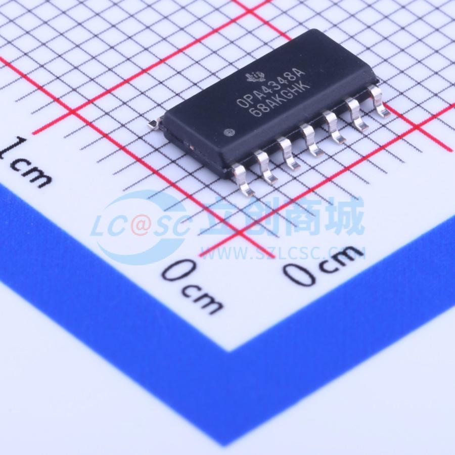 IC Khuếch Đại Thuật Toán OPA4348AIDR Texas Instruments SOIC-14 4 kênh Rail-to-Rail 5.5 V 1 MHz - Techcore Việt Nam
