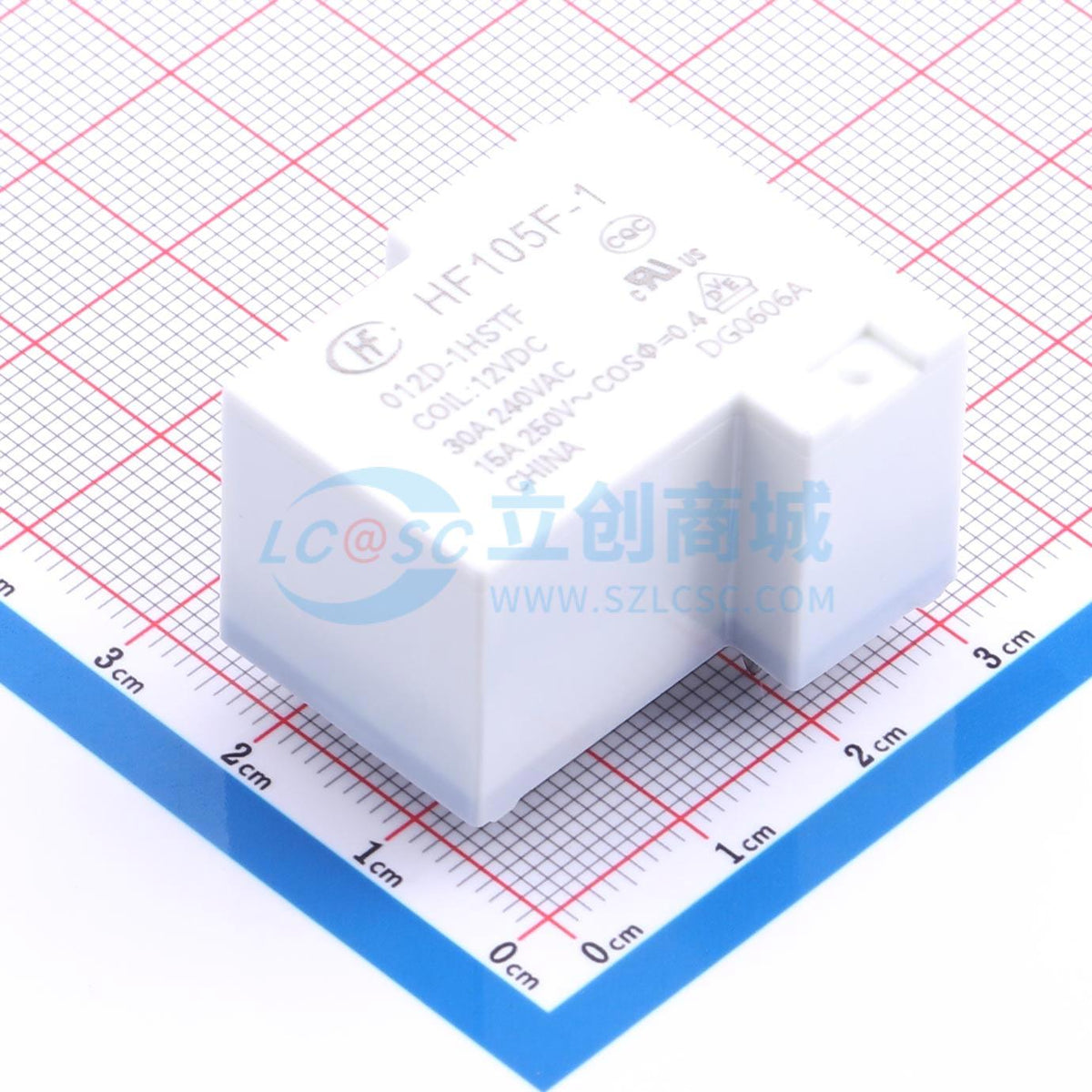 Rơ-le điện tử HF105F-1/012D-1HSTF HF 12V THT,27.1x32.3mm - Techcore Việt Nam