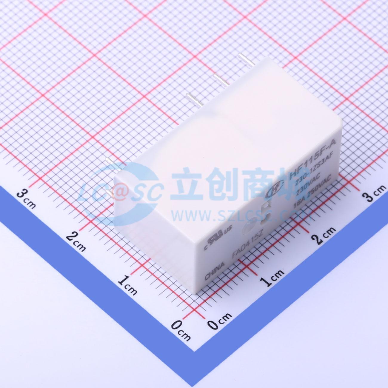 Rơ-le công suất HF115F-A/230-1ZS3AF HF 230V DIP,29x12.7mm - Techcore Việt Nam