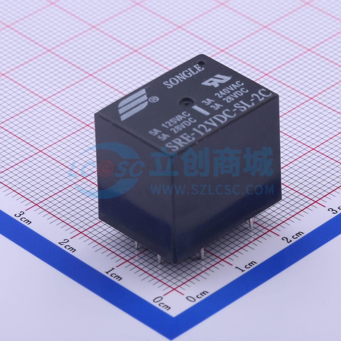 Rơ-le điện tử SRE-12VDC-SL-2C SONGLE 12V THT,22.6x17mm - Techcore Việt Nam