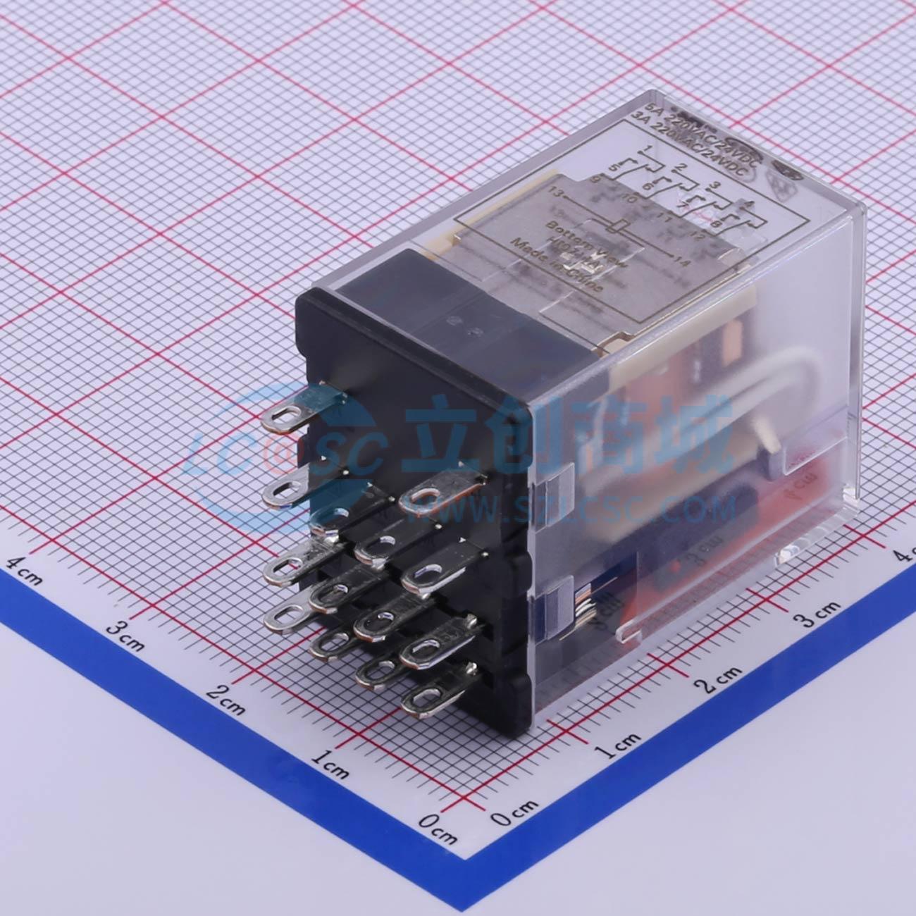 Rơ-le công suất HF18FZ/24-4Z231 HF 24V THT,28x21.5mm - Techcore Việt Nam