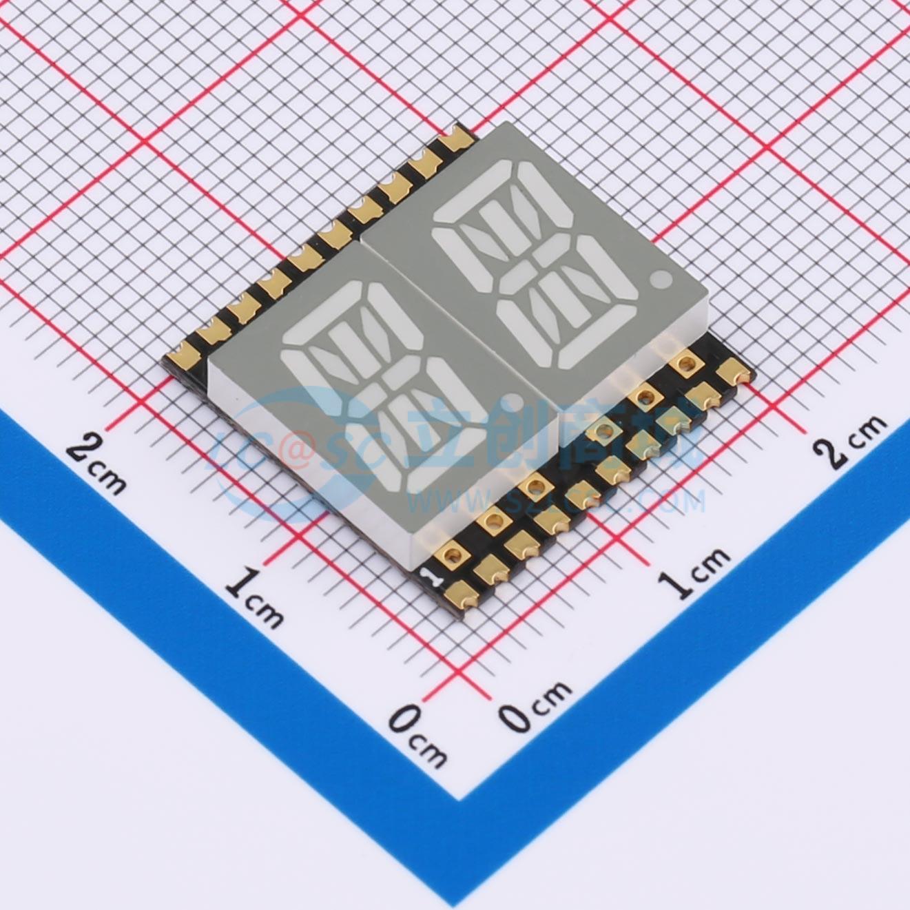 LED 7 đoạn GS4021AW-G Guangcai Display SMD,19x18.8mm Anode chung - Techcore Việt Nam