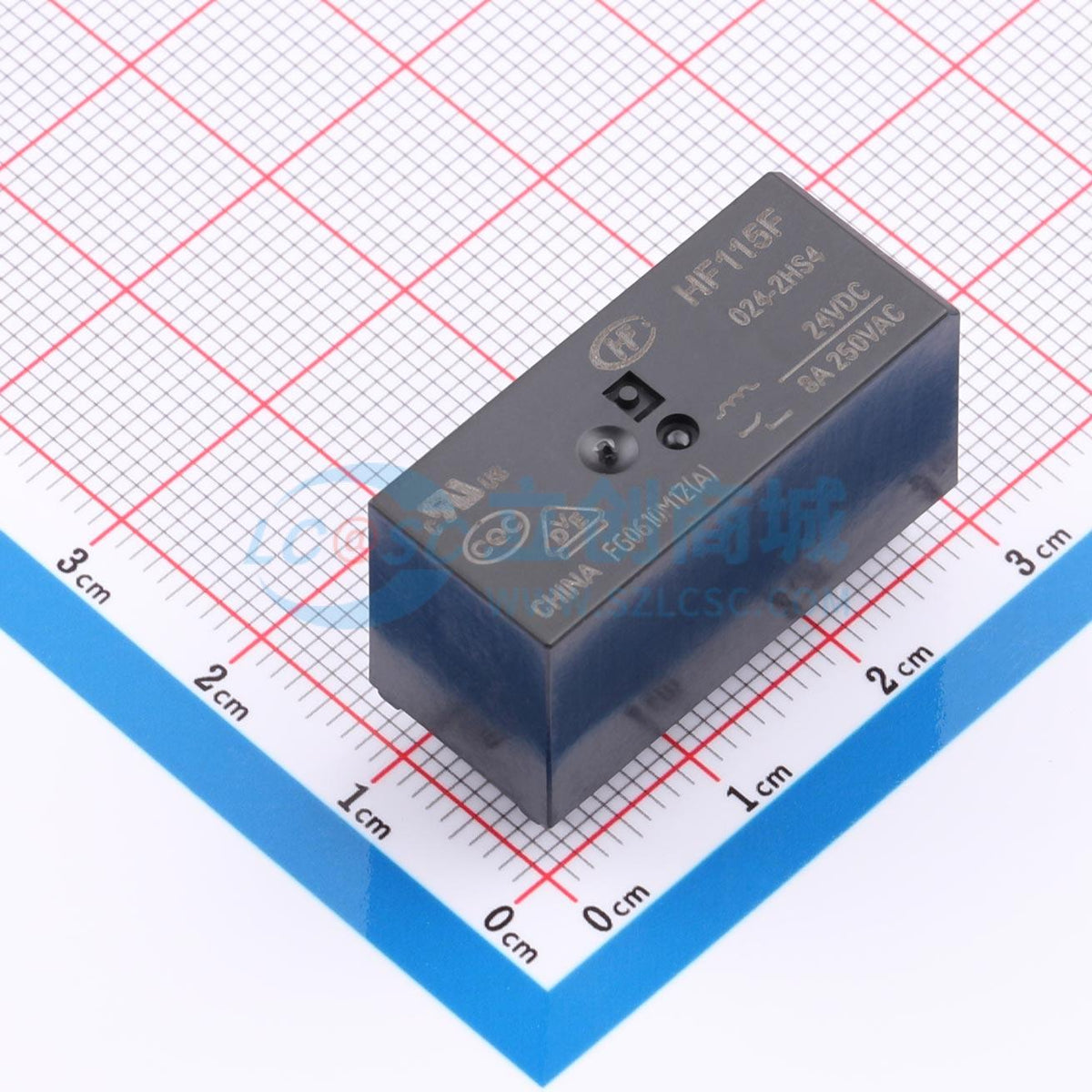 Rơ-le điện tử HF115F/024-2HS4 HF THT,29x12.7mm - Techcore Việt Nam