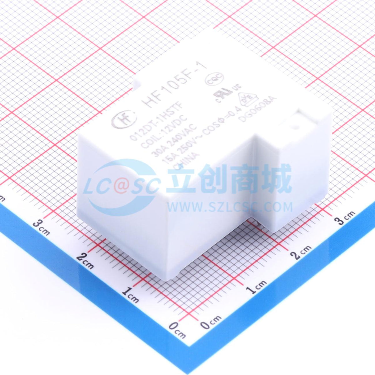 Rơ-le điện tử HF105F-1/012DT-1HSTF HF 12V THT,27.1x32.3mm - Techcore Việt Nam