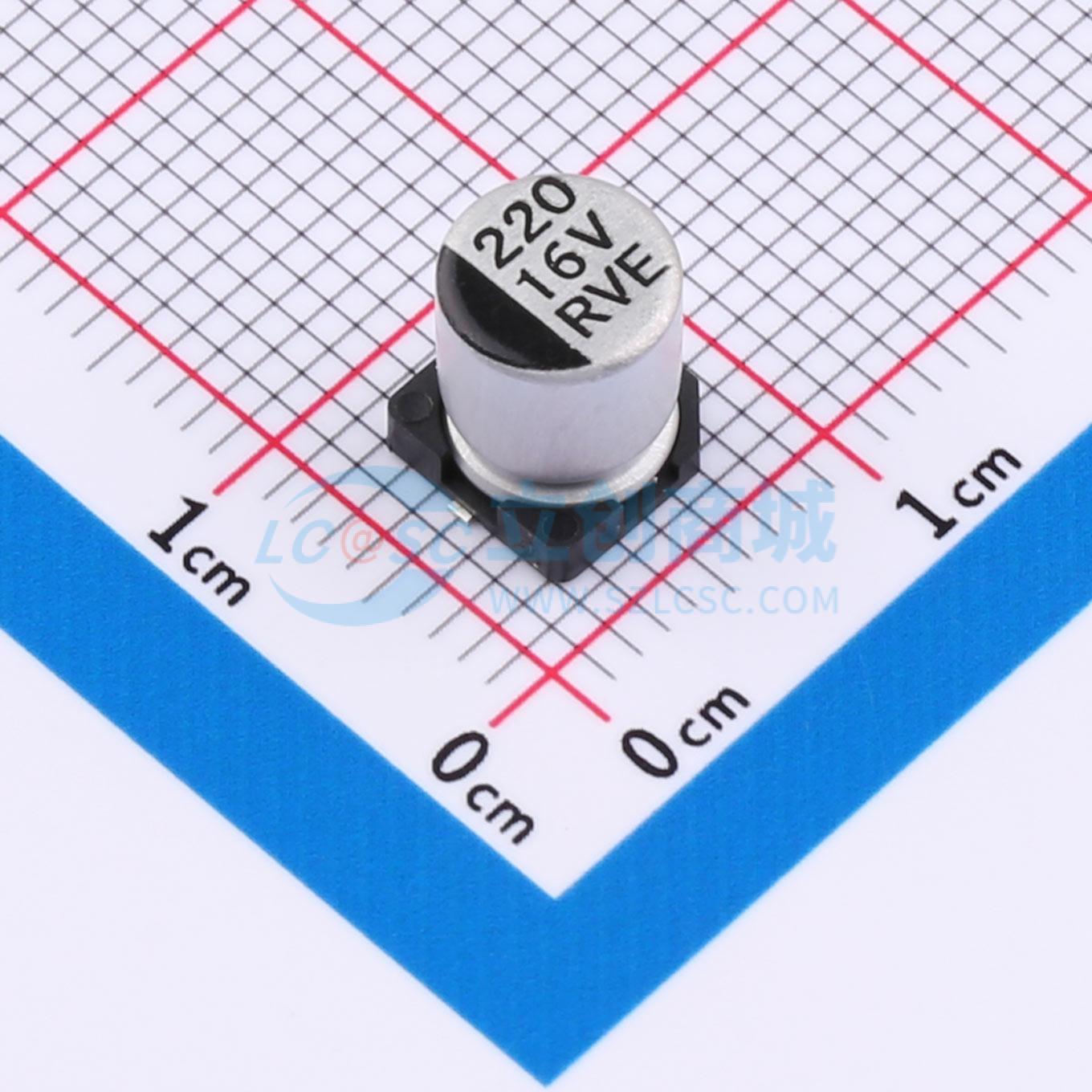 Linh kiện điện tử RVE1C221M0607 ROQANG SMD,D6.3xL7.7mm - Techcore Việt Nam