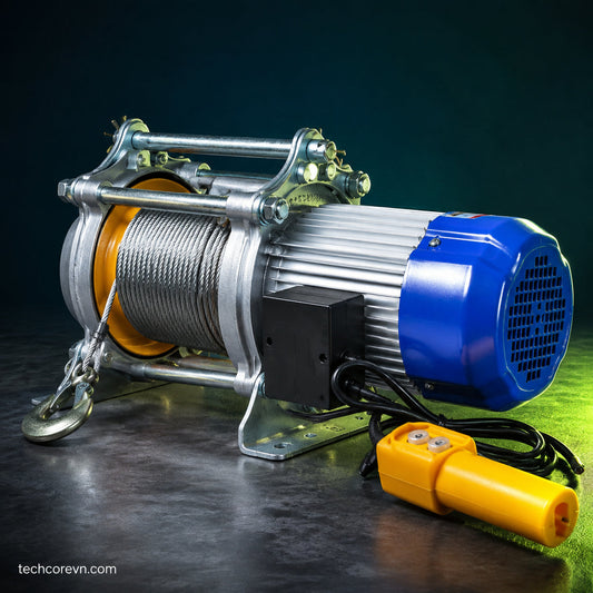 Tời Điện Mặt Đất 220V 2,2kW, Nâng Hạ 200–800Kg – ảnh 2