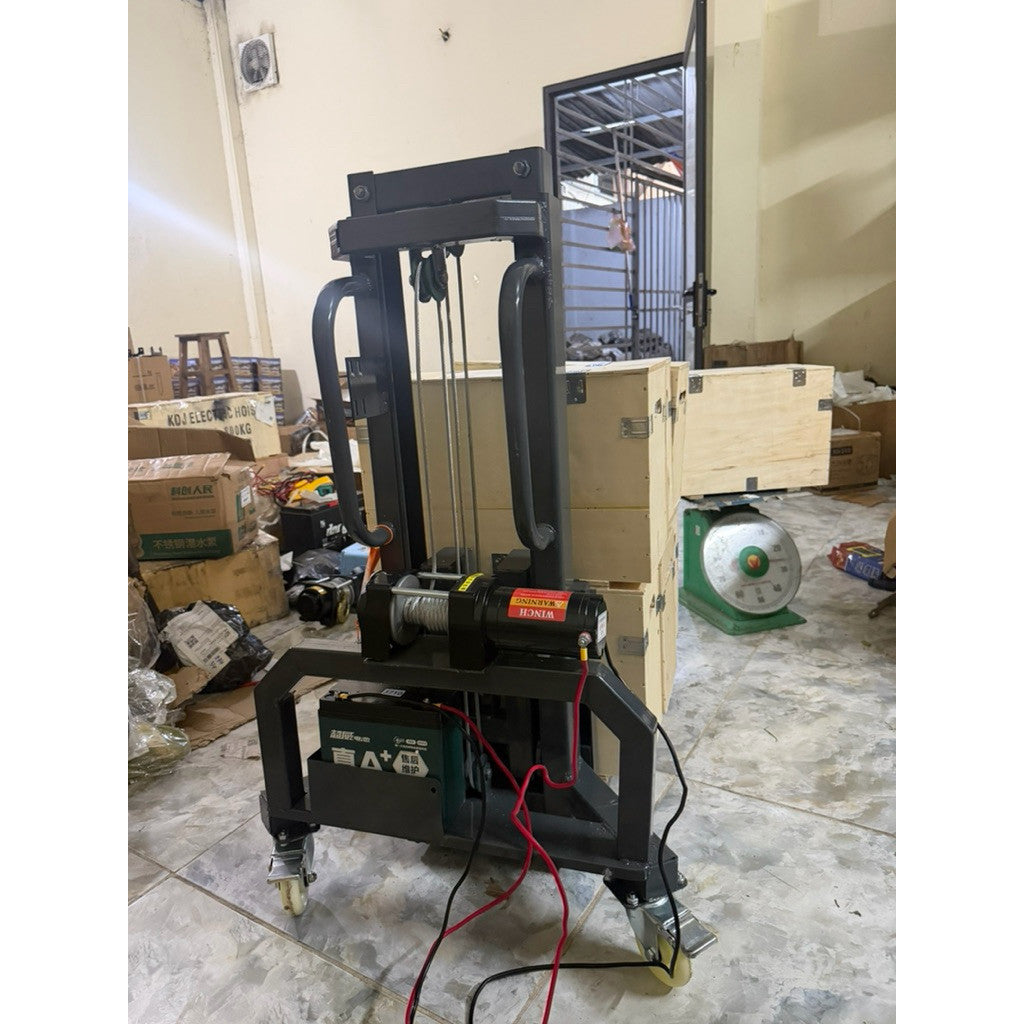 Xe Nâng Hàng 2 Tầng Tời Điện 12V 3500LB - Bình 20A 1.6M Có Điều Khiển Từ Xa