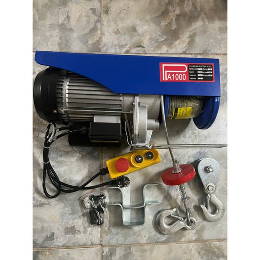 Tời Điện Treo PA1000 220V Lõi Đồng, Móc Đôi 1.000Kg, Cáp 12M - Techcore Việt Nam