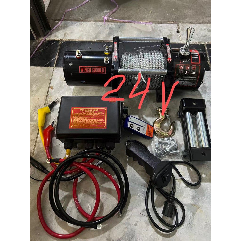 Tời Điện Cứu Hộ 12V/24V 6000–20000LBS, Kéo Xe Địa Hình - Techcore Việt Nam